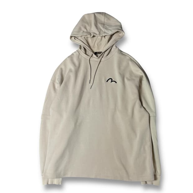 에비수 살구피치 자수로고 후드티 100