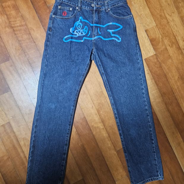 아이스크림 러닝독 데님팬츠