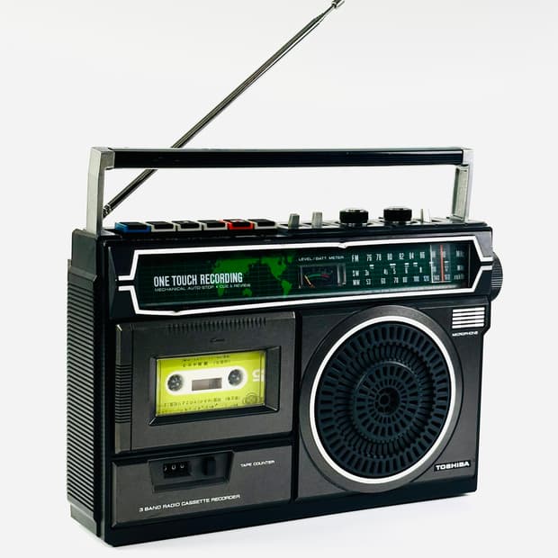 도시바 빈티지 RT-530F 라디오 카세트 레코더