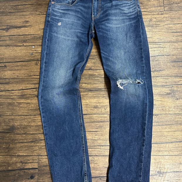 리바이스 LEVIS 511 슬림핏 데미지 워싱 데님팬츠 W34 L32