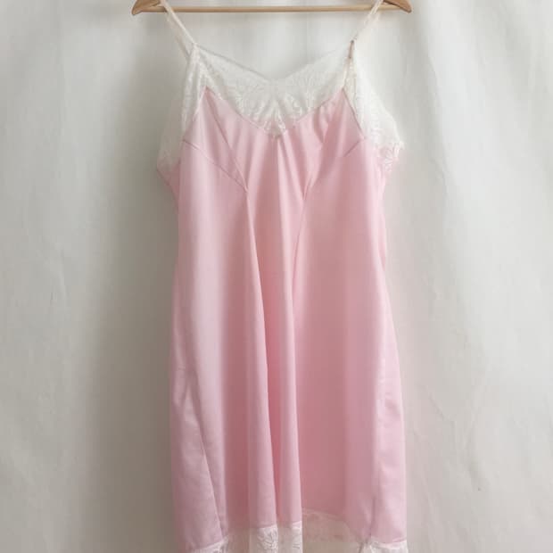 Romantic Pink Slip Dress