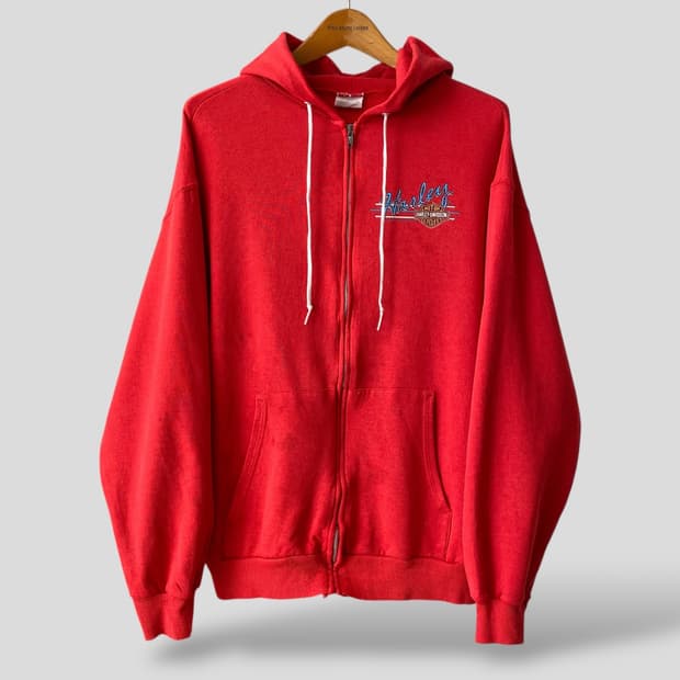 (XL)80s~90s 할리데이비슨 후드집업