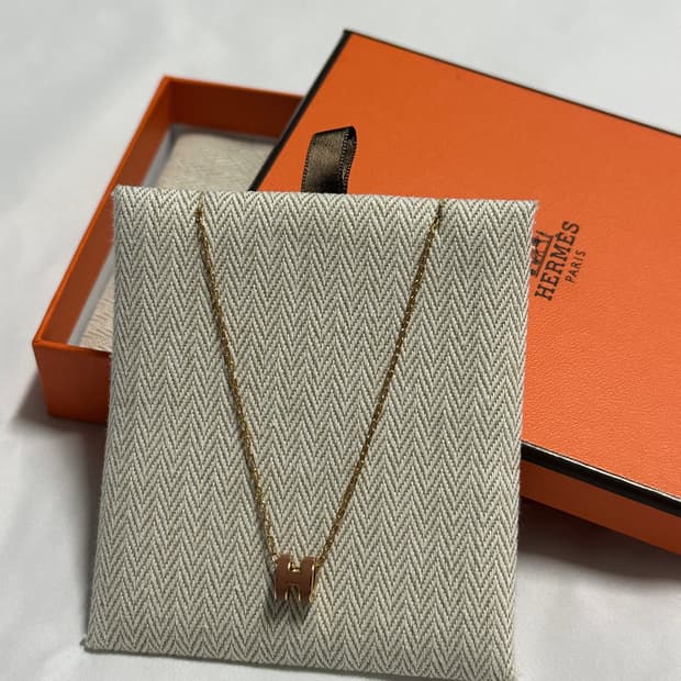 에르메스 미니팝아슈 뉴골드 목걸이