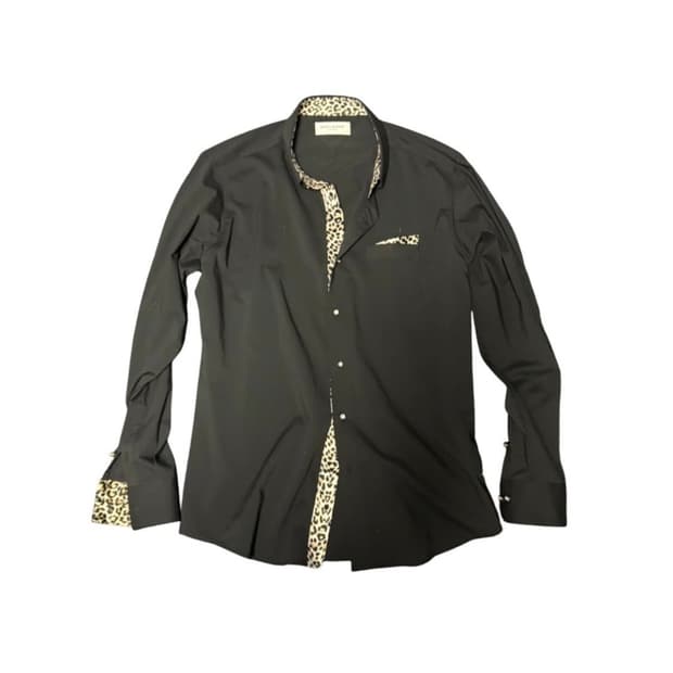 Vintage Leopard Black Shirt