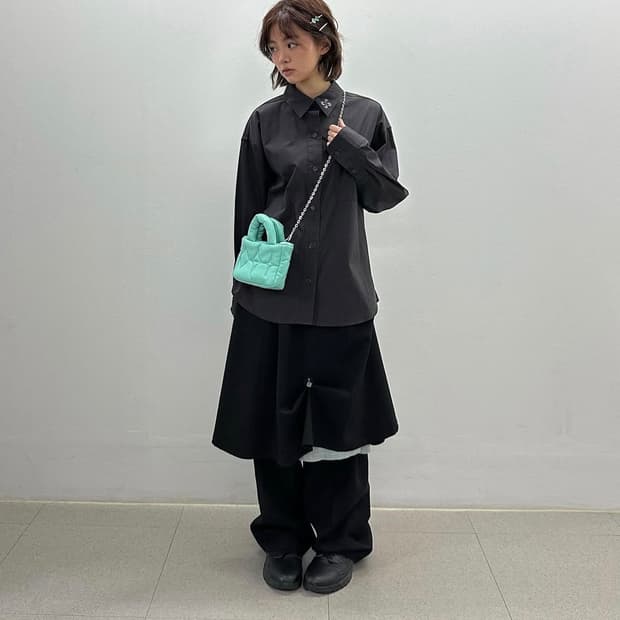 헤레틱 2-WAY DADDY SHIRT / charcoal