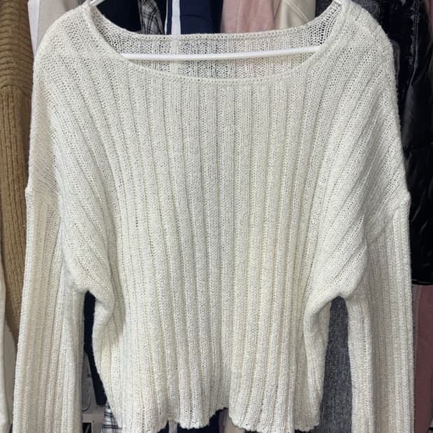 아이보리 여리핏 니트(반옵숄 가능!)