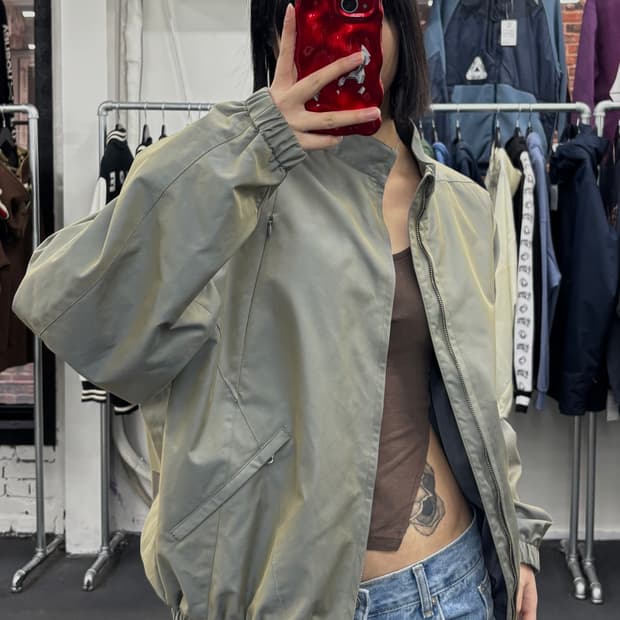 르마드 투톤 블루종 자켓