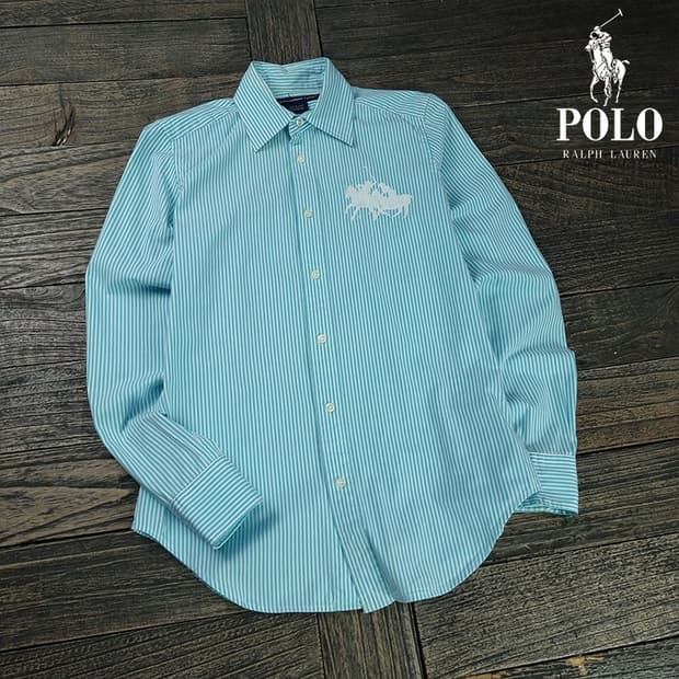 [폴로 랄프로렌] 그래픽 자수 스트라이프 셔츠 M19047