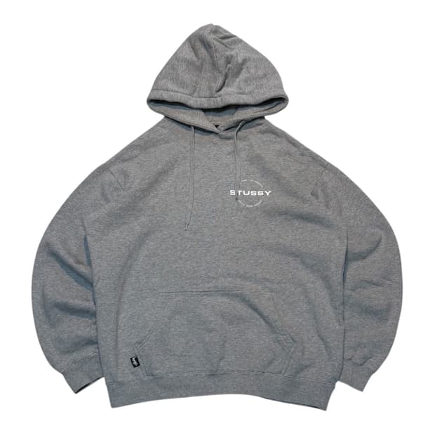 스투시 오스트레일리아 호투시 서클로고 후드티 그레이