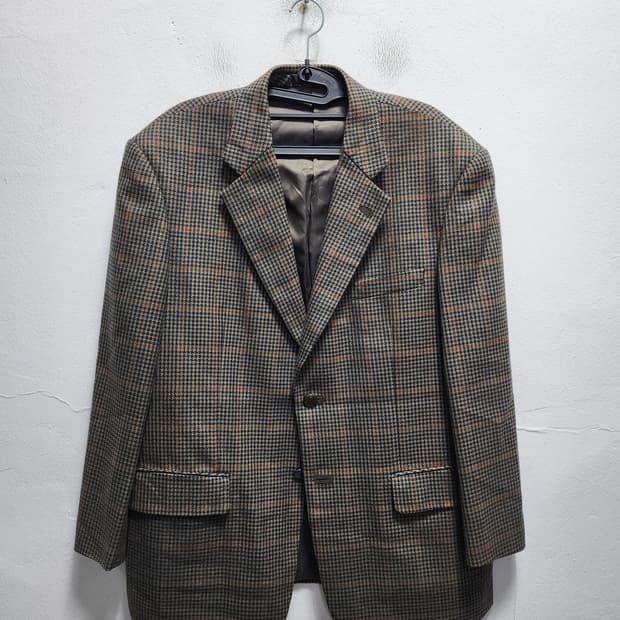 YSL 입생로랑 체크패턴 블레이저 