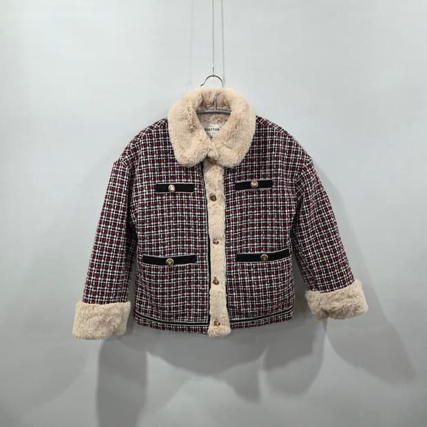 베네통 트위드 자켓 145 