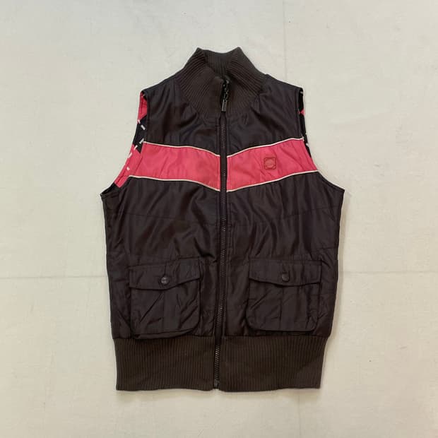 빈티지 웨스턴 키치 y2k 리버시블 조끼