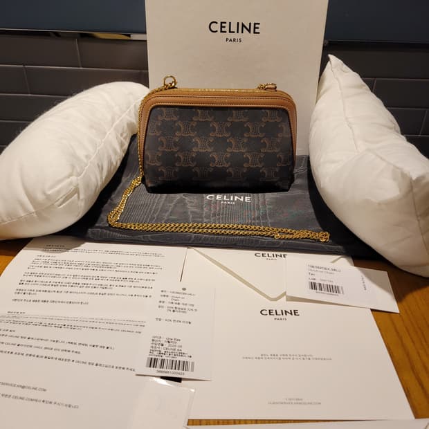 셀린느 트리옹프 캔퍼스 체인 클러치백 숄더백