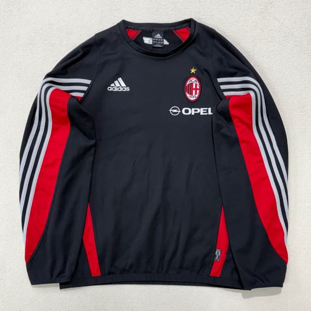 아디다스 ac 밀란 opel 오펠 축구 유니폼 스웨트 탑 져지 긴팔