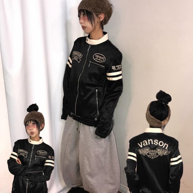 Vanson Embroidery Rider Jacket