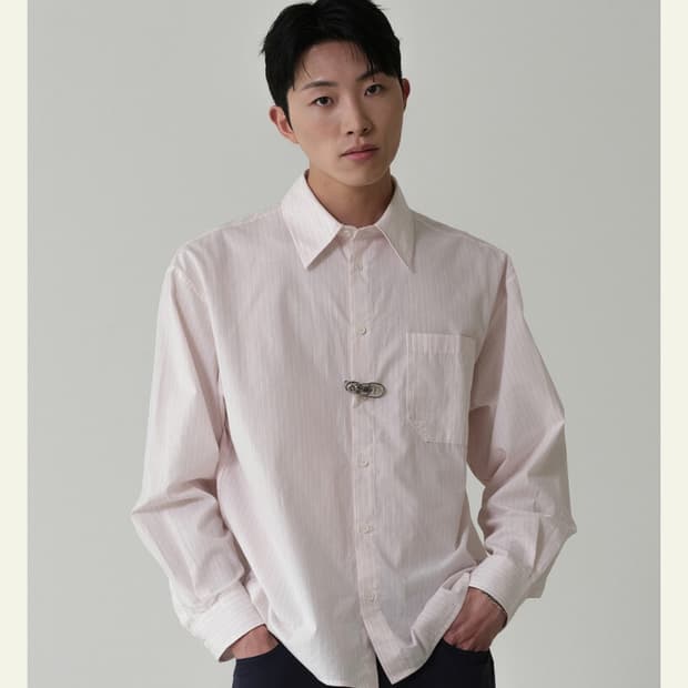 (3) 웨이비니스 오리가미 핑크 셔츠 