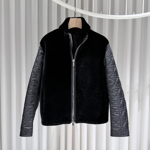 50 / 디올 까나쥬 블랙 시어링 패딩 자켓