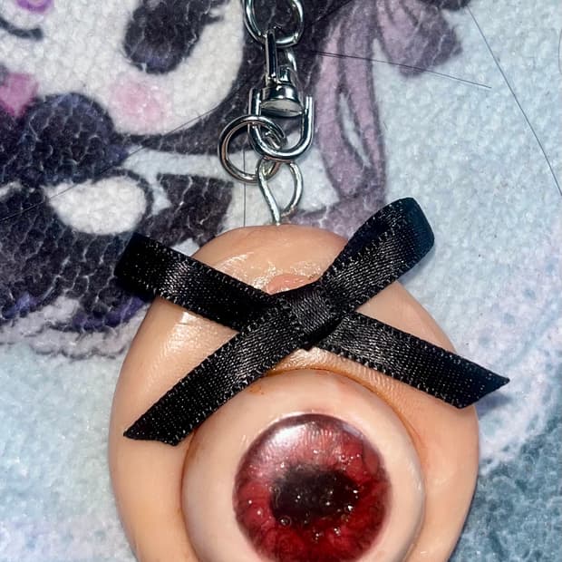 고스펑크 고딕 눈알 키링 서브컬쳐 emo 고스룩