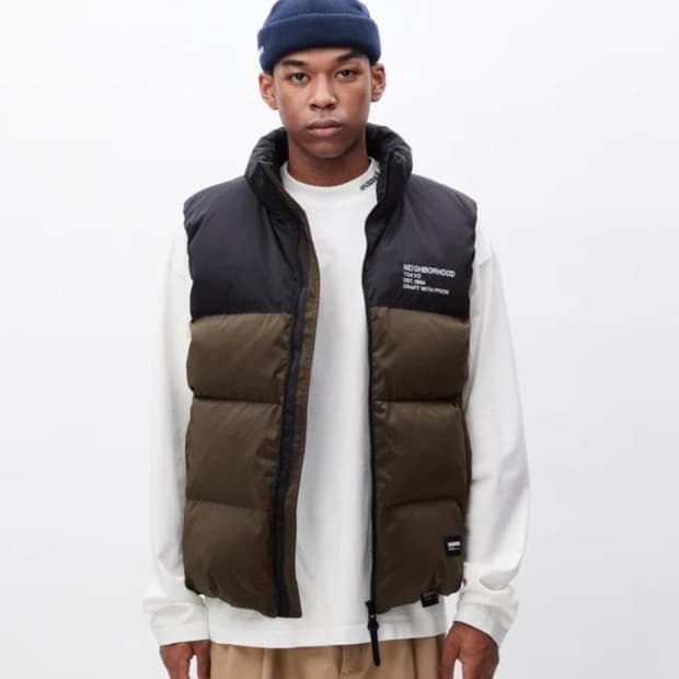Neighborhood Classic Down Vest 블랙 베이지