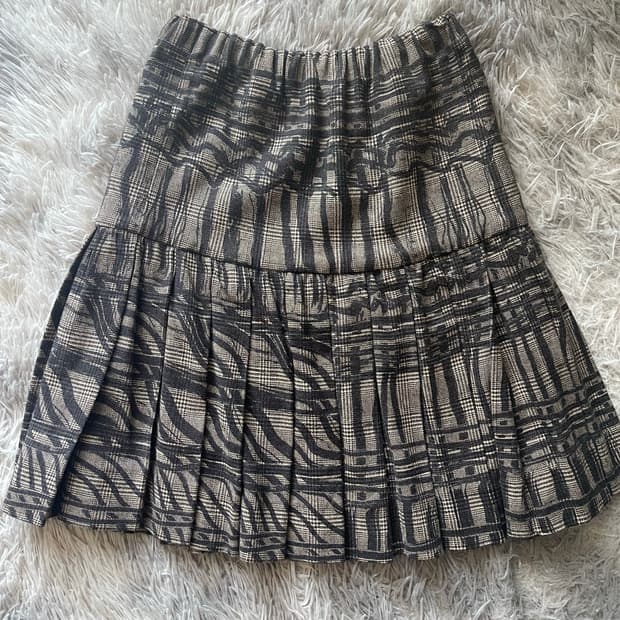 비비안 웨스트우드 체크 플레어 스커트 38