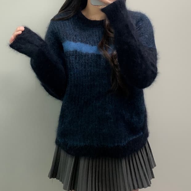 질 샌더 모헤어 니트