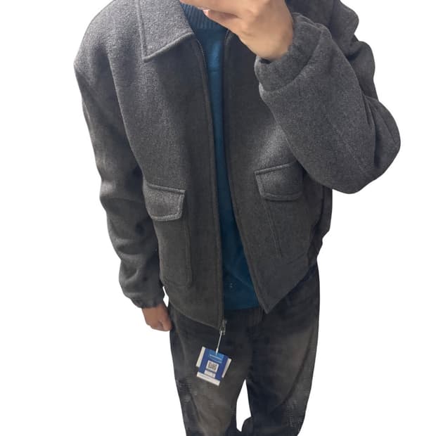 인사일런스 디테처블 칼라 캐시미어 블루종 GREY BROWN