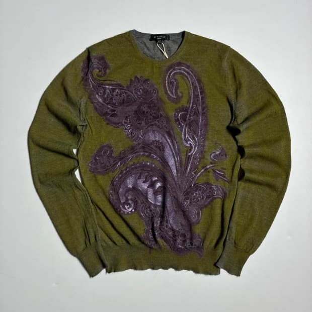 에트로 Etro 페이즈리 패턴 캐시미어 니트 R2606
