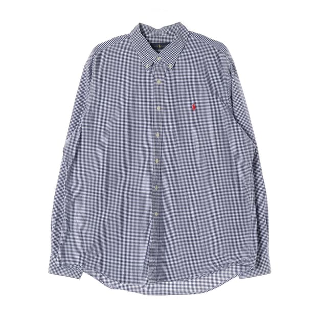 폴로 랄프 로렌 체크 셔츠 네이비 XXL