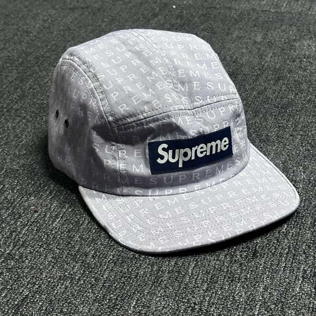 슈프림 15ss  JACQUARD 캠프캡 연보라 멀티 박스로고