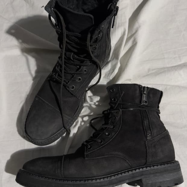 올세인츠 Lampo 더블 지퍼 아티저널 컴뱃부츠