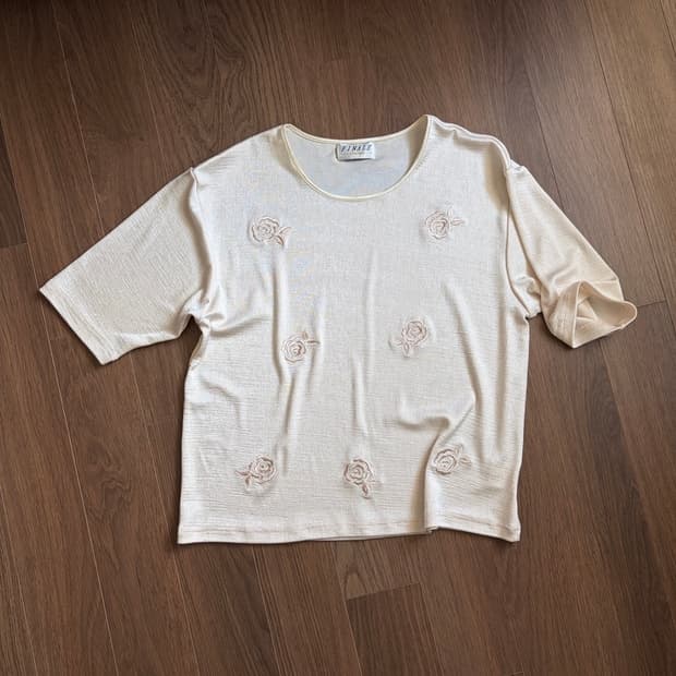 embroidered rose top