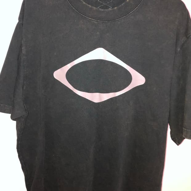 미스치프 롬버스 워시드 베이직 티셔츠 워시드 블랙