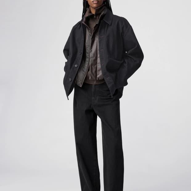 유니클로U 오버사이즈데님자켓 블랙 르메르