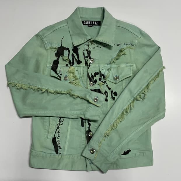 Sankuanz Graffiti Denim Jacket
