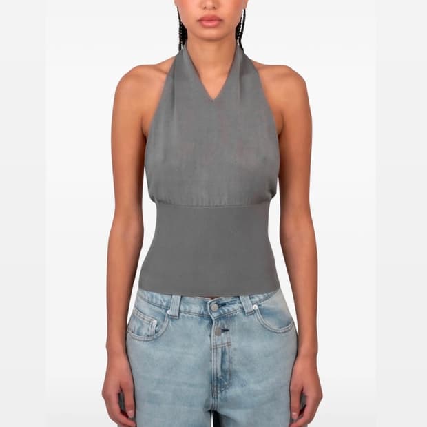 [S,M]기마구아스 Mirage 홀터넥 탑/그레이