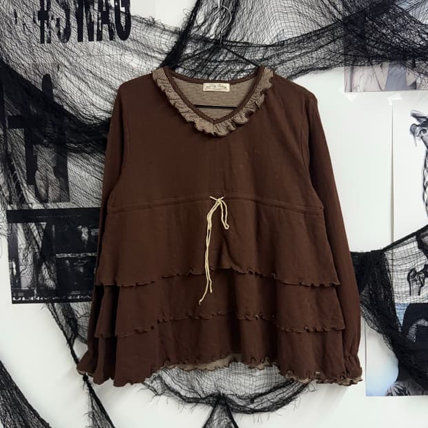 Mori girl frill detailed longsleeve