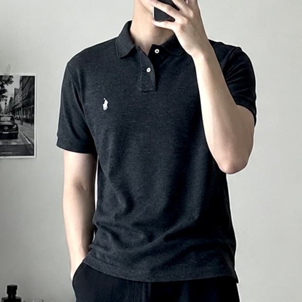 폴로 랄프로렌 카라 반팔 블랙