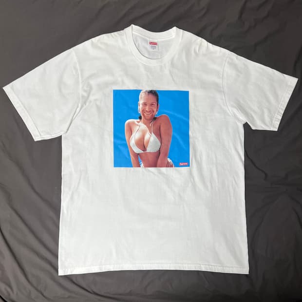 슈프림 에이펙스 트윈 윈도우리커 티셔츠 화이트 XL 