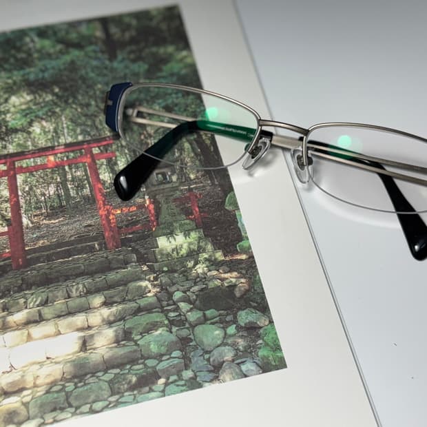 마수나가 재팬 메이드 반무테 티타늄 안경 0025