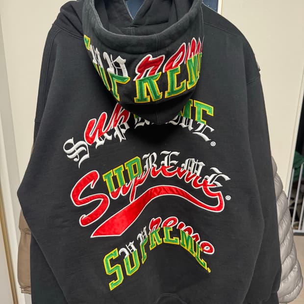 슈프림 멀티로고 후드 L