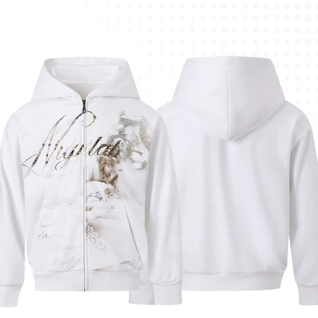 Gilded Letter Zip Hoodie