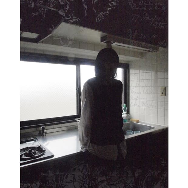 꼼데가르송 블랙 새틴패널 셔츠