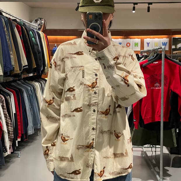 컬럼비아 패턴 셔츠  