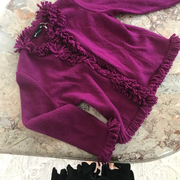 vintage fringe cardigan