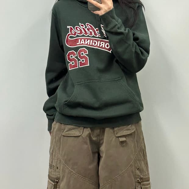 디키즈 y2k 와투케 그린 후드티