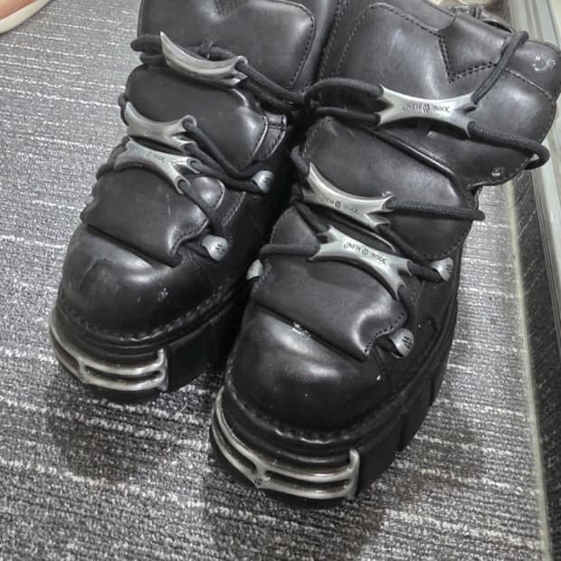 NEW ROCK 메탈릭 아이코닉  M-106-S1 클래식 플랫폼 하이탑