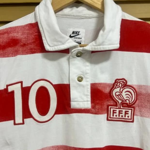 나이키 남성 레드스트라이프 카라반팔티셔츠 100