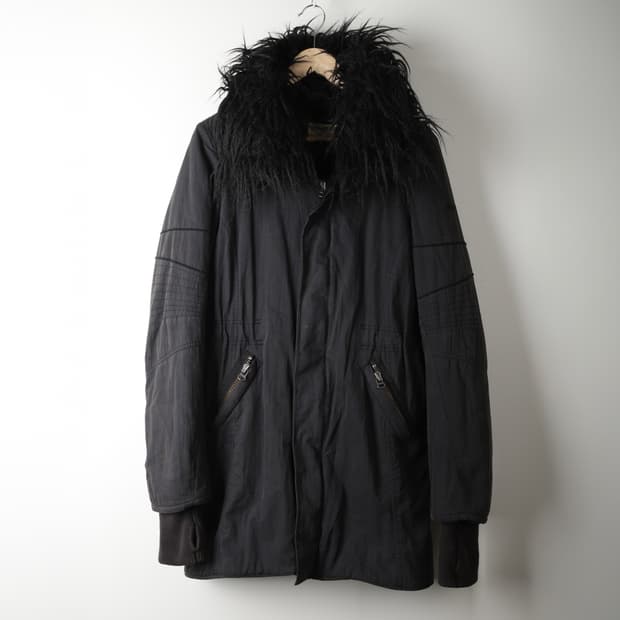 M / Zadig & Voltaire 쟈딕앤볼테르 퍼 야상 자켓 블랙