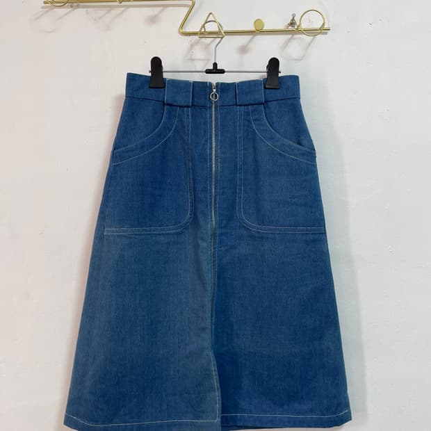 A.P.C. 데님 롱 스커트 36