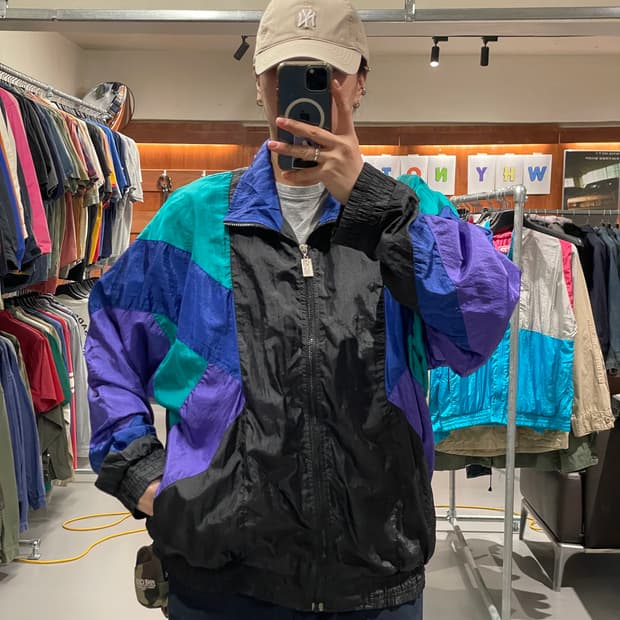 90‘s 빈티지 올드스쿨 바람막이 자켓  